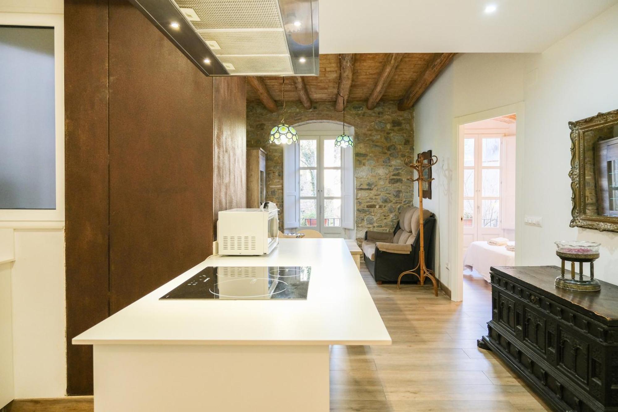 Ganganell Centre Apartamento Con Patio Besalu Exterior photo